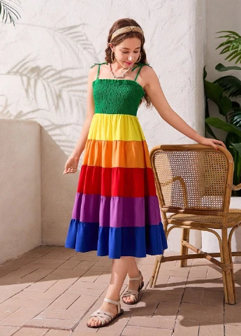Комбинированное платье SHEIN (329544111)