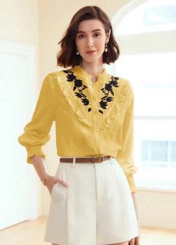Жёлтая блуза SHEIN