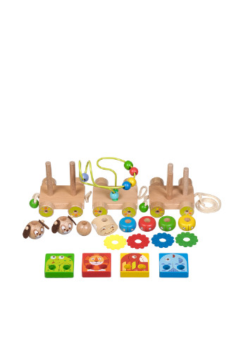 Развивающая игрушка Паровозик, 46x10x10 см Игрушки из дерева (81043377)