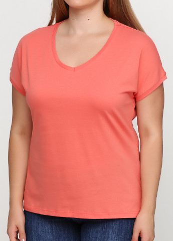 Оранжевая летняя футболка Роза
