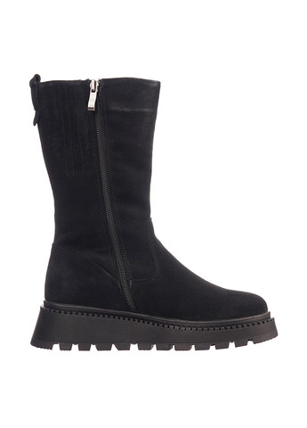 Черные зимние полусапоги No Brand