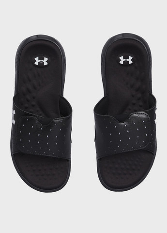 Черные шлепанцы Under Armour с перфорацией