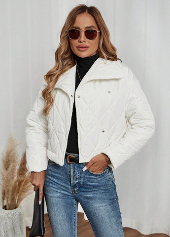 Кремовая демисезонная куртка куртка-пиджак SHEIN