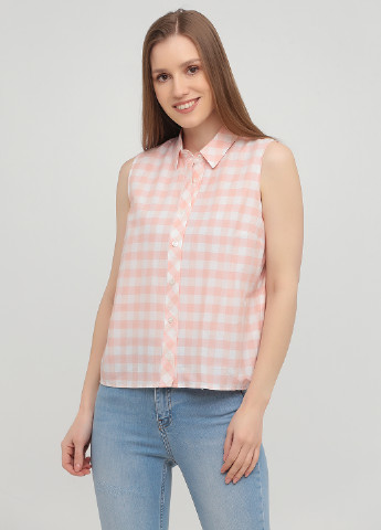Светло-розовая кэжуал рубашка в клетку Asos