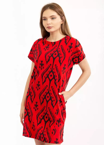 Червона кежуал сукня BBL з орнаментом