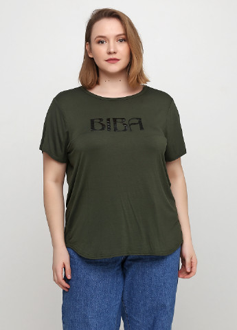 Оливковая летняя футболка Biba
