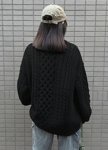 Черный зимний свитер джемпер SHEIN