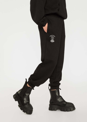 Черные спортивные демисезонные джоггеры брюки Reporter Young