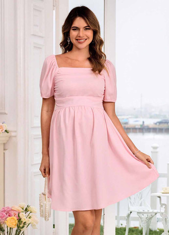 Світло-рожева кежуал сукня для вагітних SHEIN однотонна