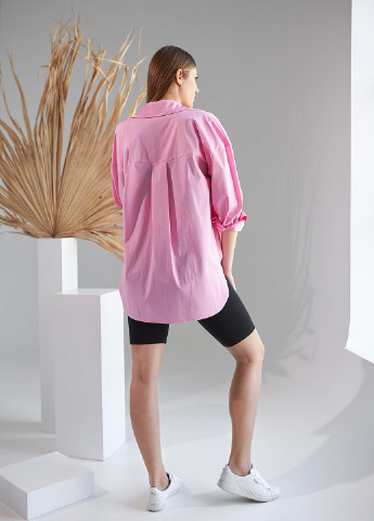 Розовая кэжуал рубашка однотонная Dianora