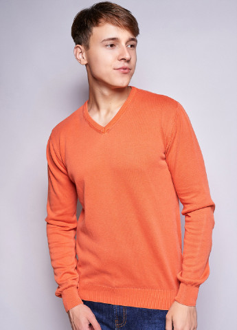 Оранжевый демисезонный пуловер пуловер Madoc Jeans