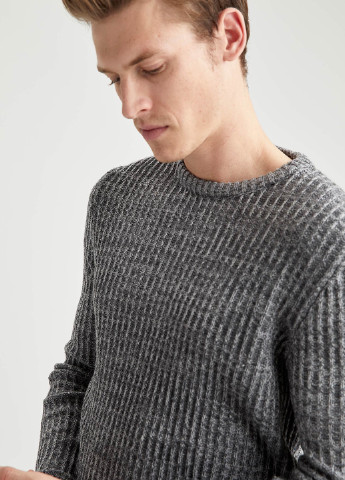 Сірий демісезонний полувер пуловер DeFacto