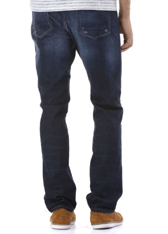 Темно-синие демисезонные прямые джинсы Яavin