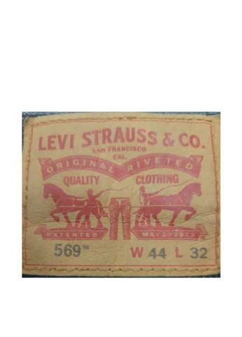 Синие демисезонные прямые джинсы Levi's
