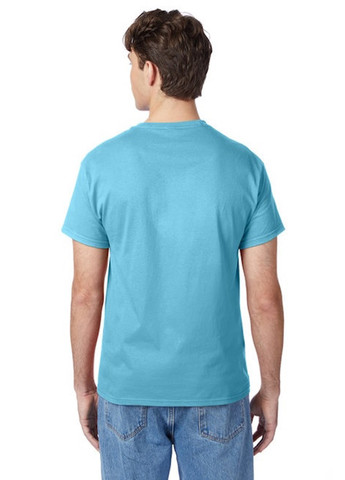 Голубая футболка Hanes