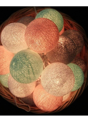 Тайська гірлянда CBL Mint&Grey 20 шт, 3.7 м Cotton Ball Lights 1338 (252643976)
