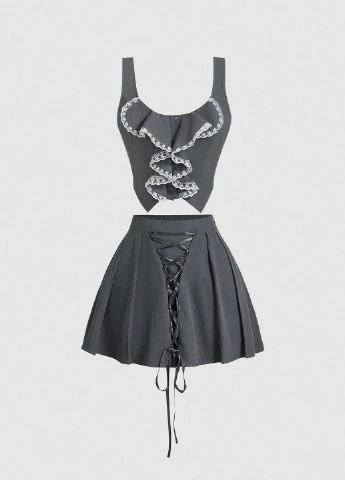 Костюм (топ, спідниця) SHEIN (325400640)