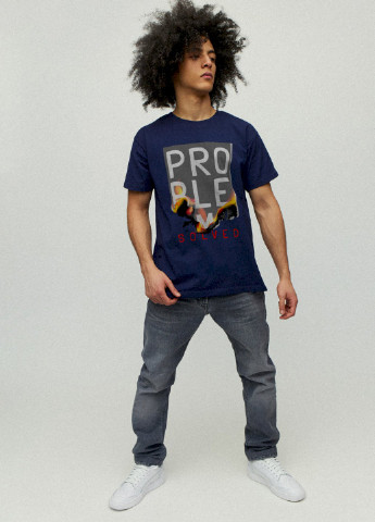 Темно-синя футболка чоловіча YAPPI