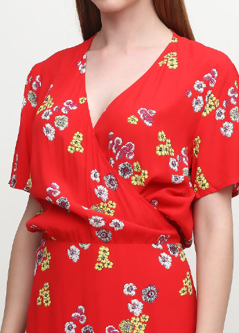 Красное кэжуал платье Jeanne Damas с цветочным принтом