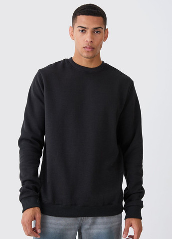 Чорний світшот Boohoo однотонний без декору (300466425)