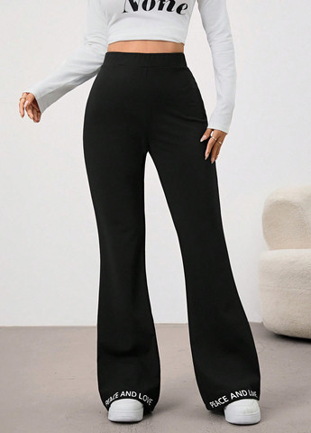 Черные демисезонные леггинсы SHEIN