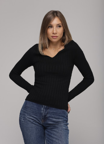 Черный демисезонный пуловер Park Karon