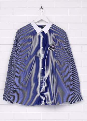 Темно-синяя кэжуал рубашка в полоску Ralph Lauren