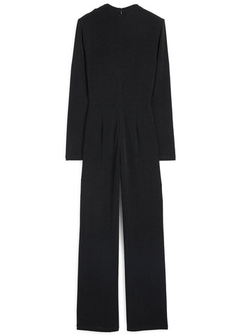 Комбінезон C&A комбінезон-брюки однотонний чорний вечірній, кежуал поліамід