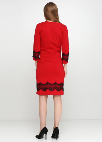 Червона кежуал сукня футляр Ageless однотонна