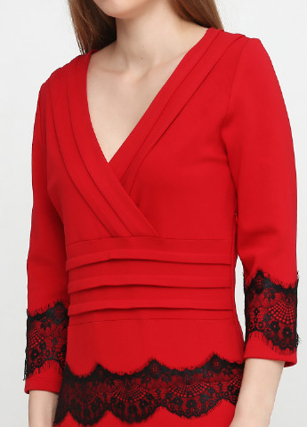 Червона кежуал сукня футляр Ageless однотонна