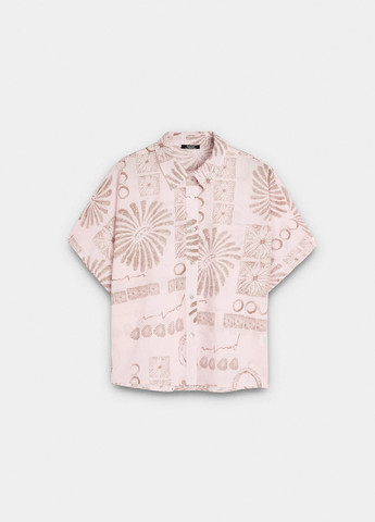 Персиковая кэжуал рубашка с абстрактным узором Parfois