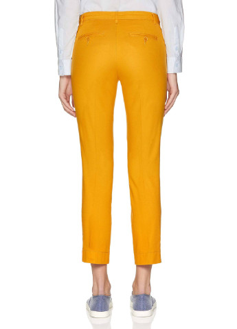 Желтые кэжуал демисезонные прямые брюки United Colors of Benetton