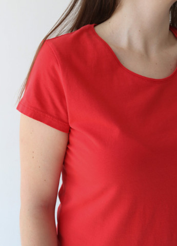 Червона всесезон футболка жіноча червона база прямая з коротким рукавом Rich Прямая