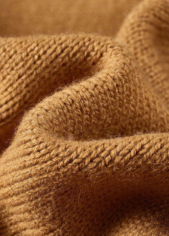 Светло-коричневый зимний пуловер пуловер SHEIN