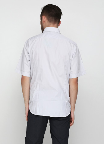 Светло-серая классическая рубашка однотонная Romano Botta с коротким рукавом