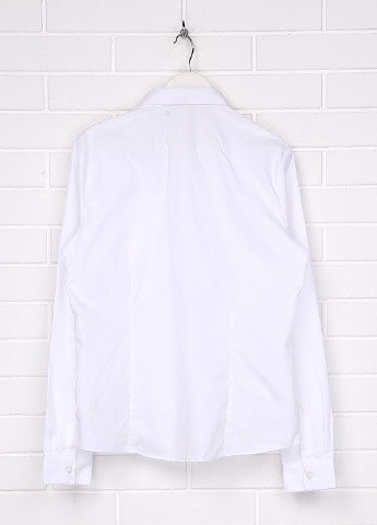 Белая классическая рубашка однотонная George с длинным рукавом