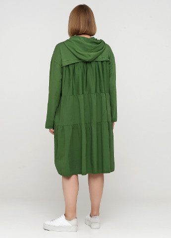 Зелена кежуал сукня сукня-худі, оверсайз Stella Milani однотонна