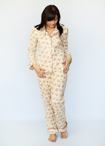 Бежевая всесезон пижама (рубашка, брюки) M & G