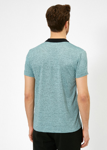 Мятная футболка-поло для мужчин KOTON меланжевая