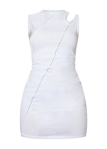 Белое кэжуал платье платье-майка PrettyLittleThing однотонное