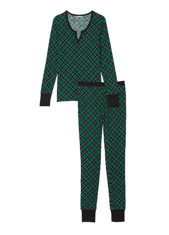 Зелена всесезон піжами (лонгслів, штани) лонгслив + брюки Victoria's Secret