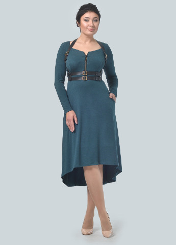 Морської хвилі кежуал сукня, сукня в стилі армпір Alika Kruss меланжева