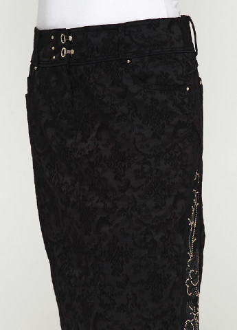 Черная кэжуал с рисунком юбка Sassofono со средней талией