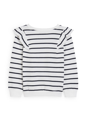 C&A свитшот полоска белый кэжуал хлопок