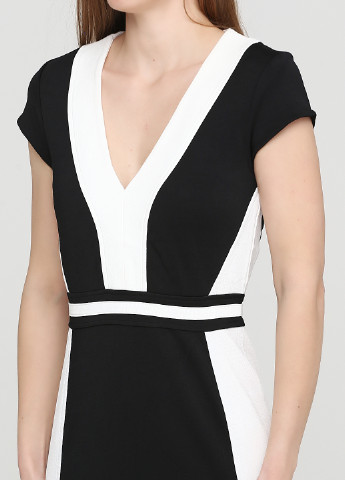 Чорно-білий ділова сукня футляр H&M однотонна