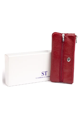 Жіночий шкіряний гаманець-ключниця 15,5х7х0,5 см st leather (252127209)