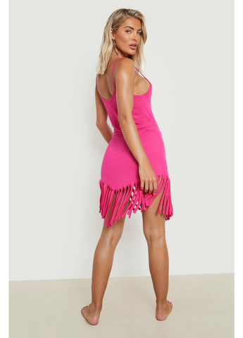 Фуксиновое (цвета Фуксия) пляжное, кэжуал платье платье-майка Boohoo однотонное
