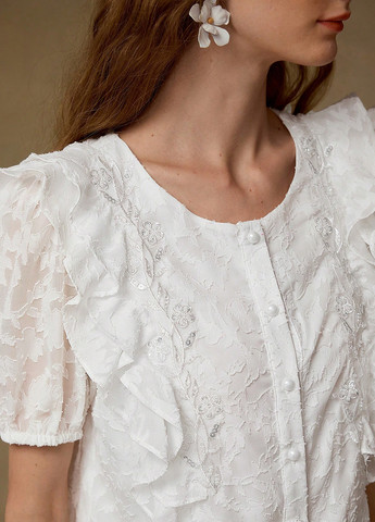 Молочная блуза SHEIN