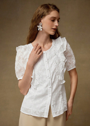 Молочная блуза SHEIN