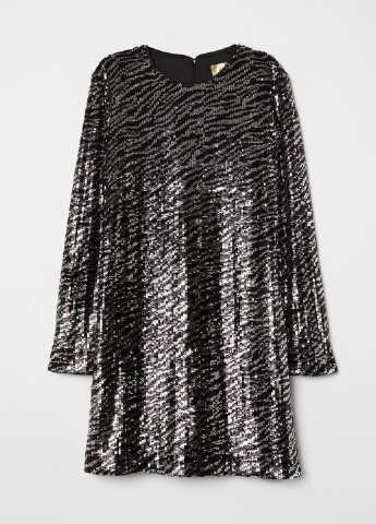 Чорна коктейльна плаття, сукня а-силует H&M однотонна